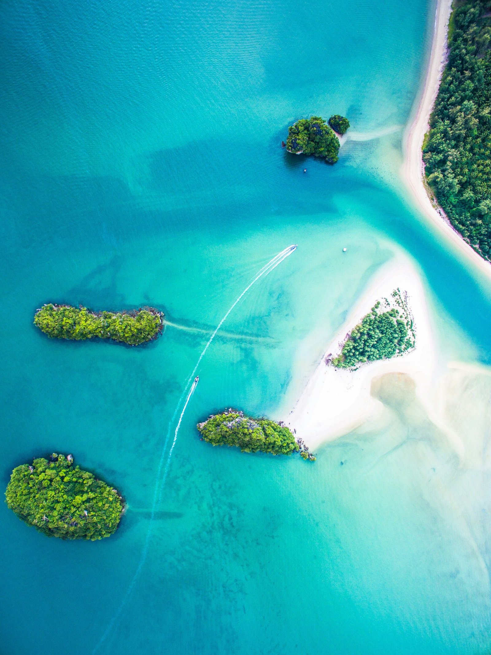 Turquoise islands from above